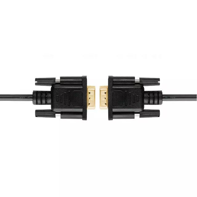 Cavo seriale RS232 DB9 a 9 pin da maschio a maschio per trasmissione dati video placcato in oro