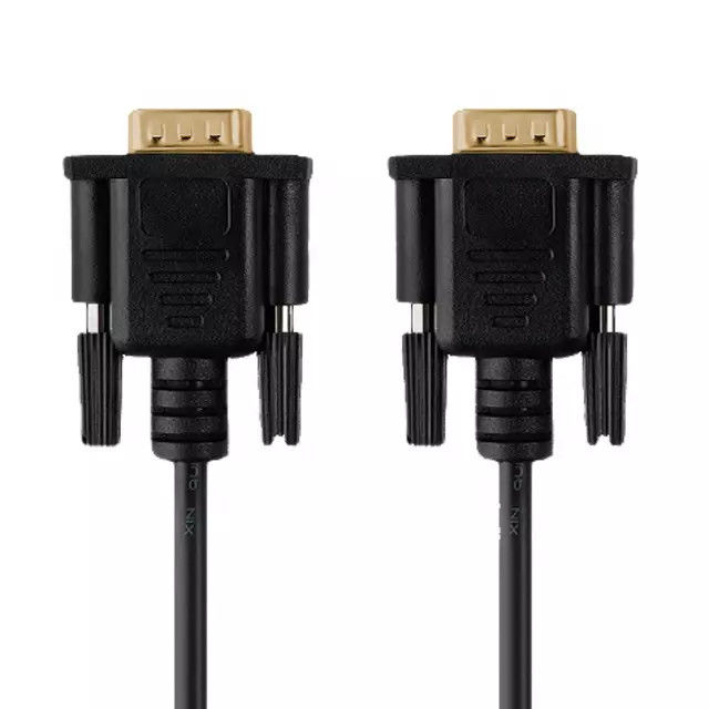 Cavo seriale RS232 DB9 a 9 pin da maschio a maschio per trasmissione dati video placcato in oro