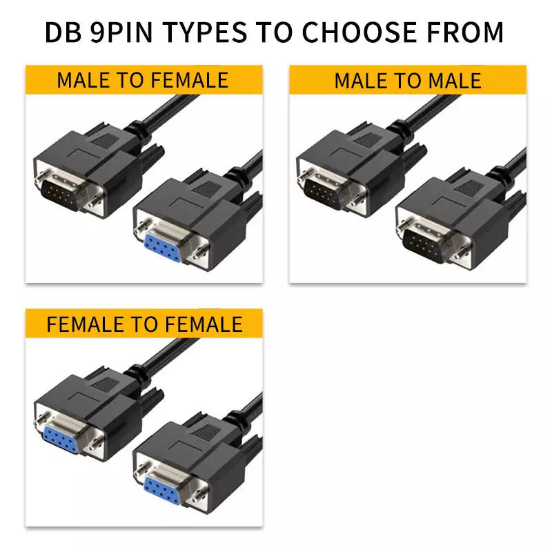 9 core 15 core 25 core 9 Pin Null Modem Cavo Cavo stampante RS232