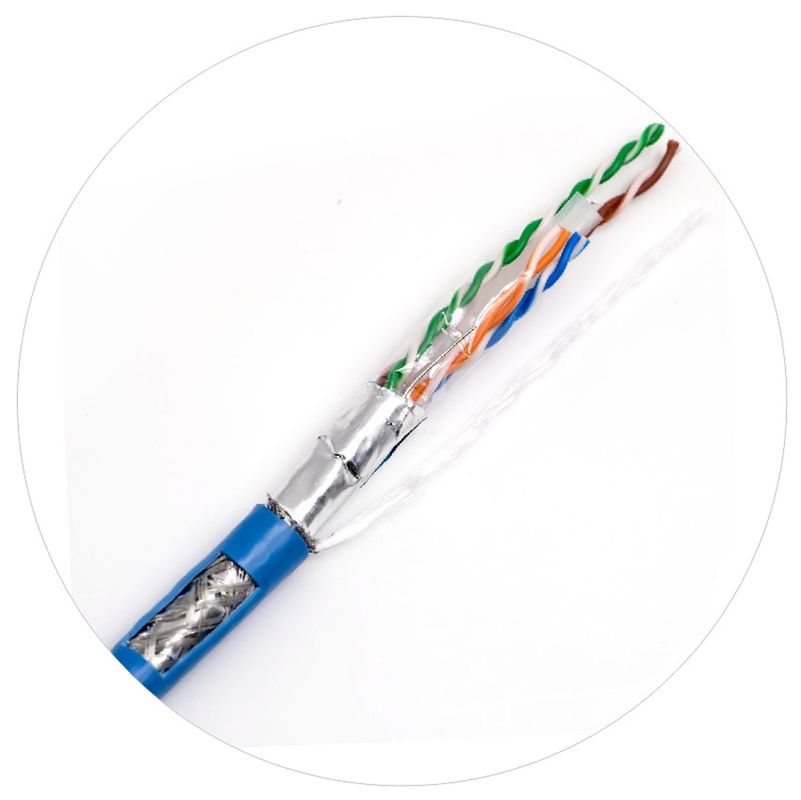 cavi toppa di rete da 0,57 mm Cat 6 twistato 4 paia cavo 250 Mhz 1000 piedi 24awg