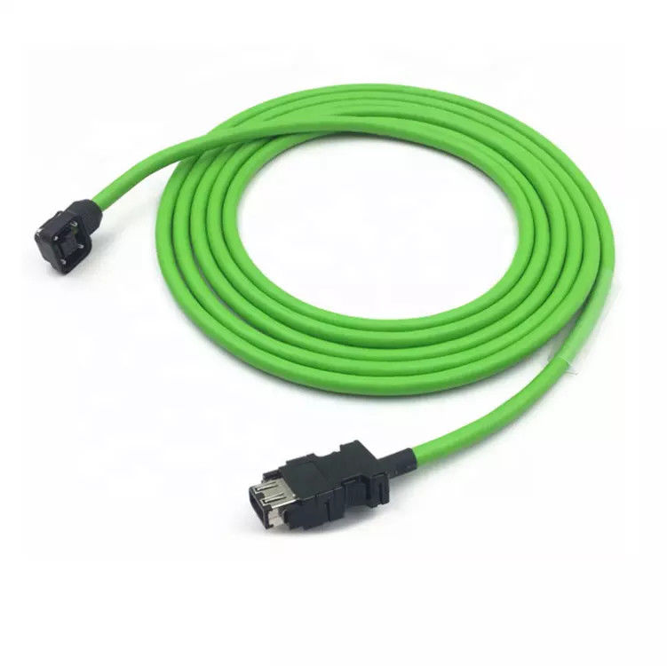 Cavo encoder IP67 M23 a 19 pin per servomotore in ottone nichelato