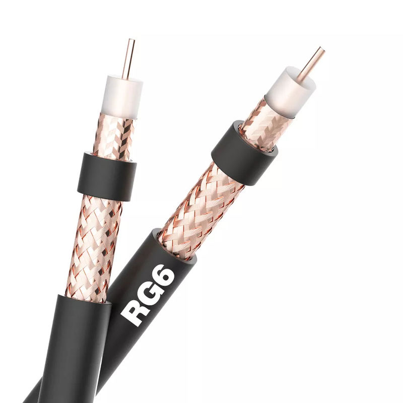 Cavo coassiale Rg6 in rame nudo solido da 50 Ohm 1000 Ft per ricevitore satellitare