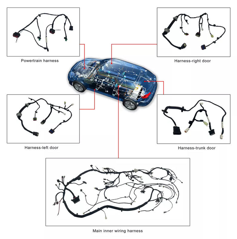 PVC 50 Cores TE Molex Truck Cablaggio automobilistico placcato in argento