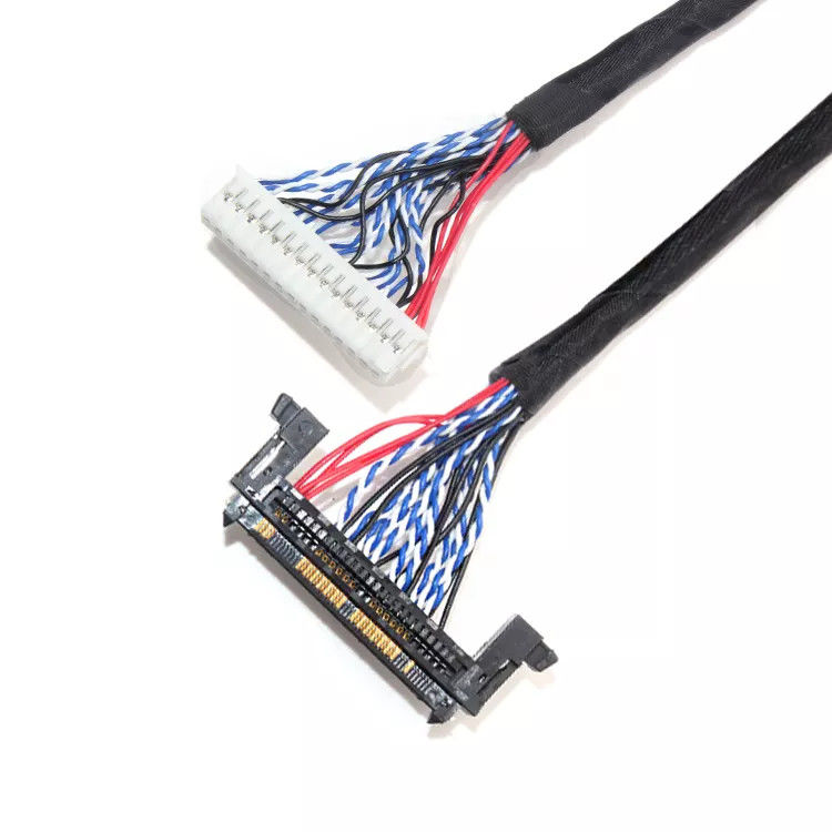 Fabbricanti di assemblaggio di cavi Fabbricanti di cavi personalizzati LVDS Cable Assembly Fabbricante di cavi personalizzati Fabbricanti di cavi di segnale a schermo flessibili per display e fotocamera Fabbrica di fornitura diretta Disegno di cavi personalizzati