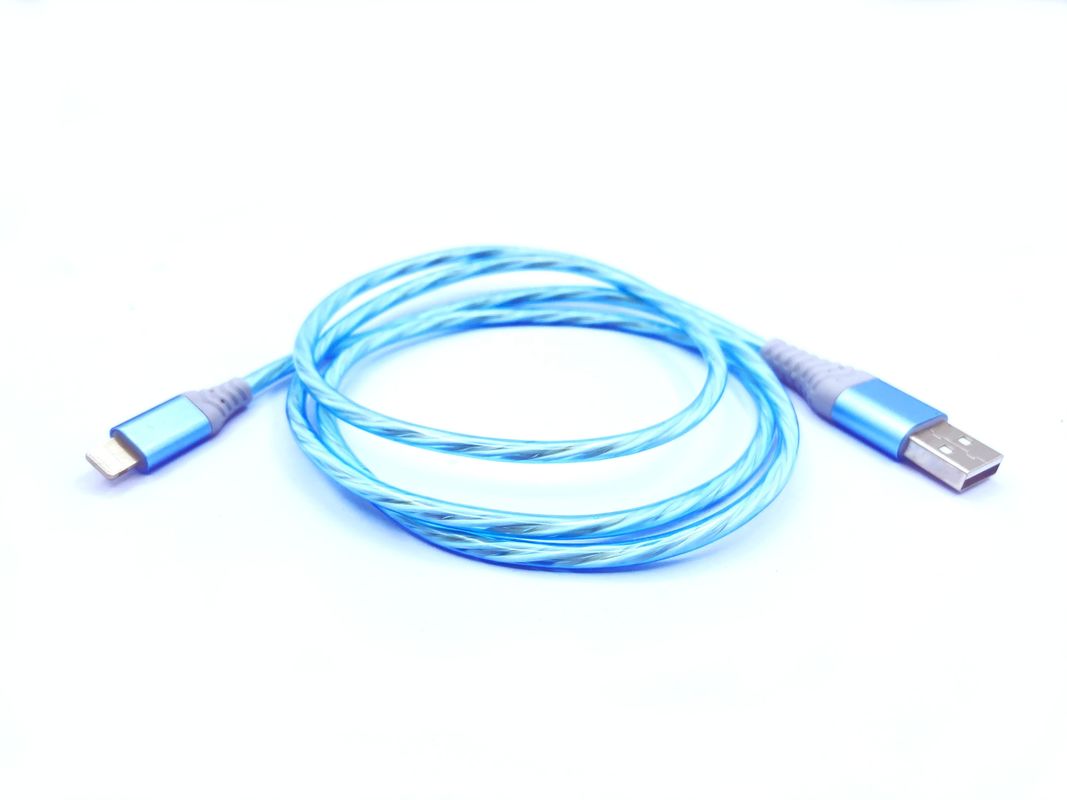 Il carico veloce cabla 3 IN 1 tipo cavo infiammante di carico variopinto del fulmine del cavo di C 3A il LED USB