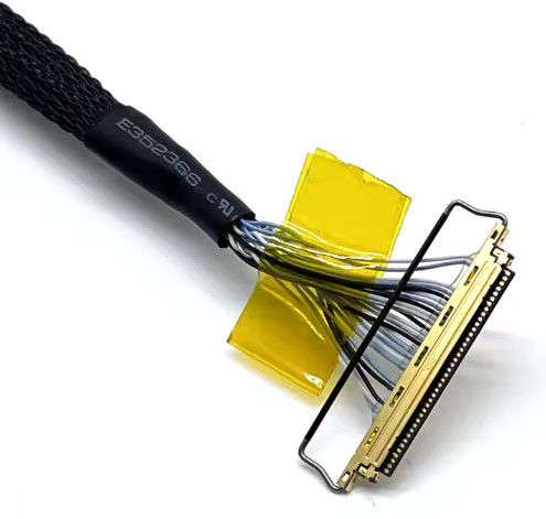 Applicazione elettronica Black Custom LVDs Wire Harness LCD Cable Assembly for Display Panel