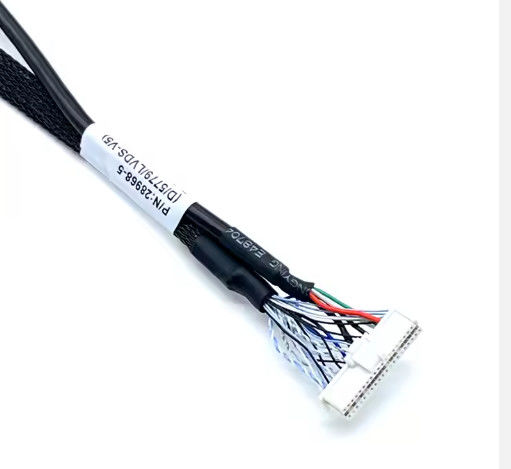 Applicazione elettronica Black Custom LVDs Wire Harness LCD Cable Assembly for Display Panel