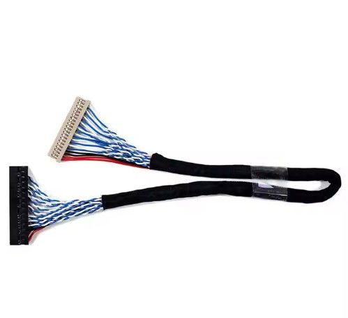 100% Test 1,25 mm 2,0 mm Pitch 20 30 40 Pin Connector LVDS Shielded Wire LCD Display Cable Assembly