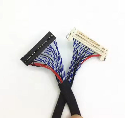 100% Test 1,25 mm 2,0 mm Pitch 20 30 40 Pin Connector LVDS Shielded Wire LCD Display Cable Assembly