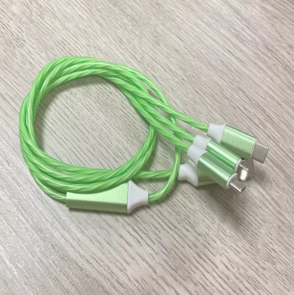 Prezzo di fabbrica vendita calda 3 in 1 cavo USB per illuminare di notte e trasferimento di data cavo luminoso