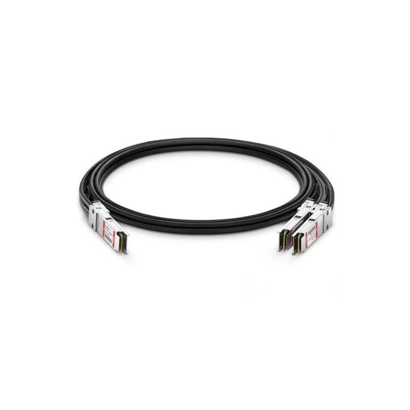 Assemblaggio cavi personalizzati ultraveloci 200G QSFP-DD in rame DAC per trasmissione dati a bassa potenza e alta densità