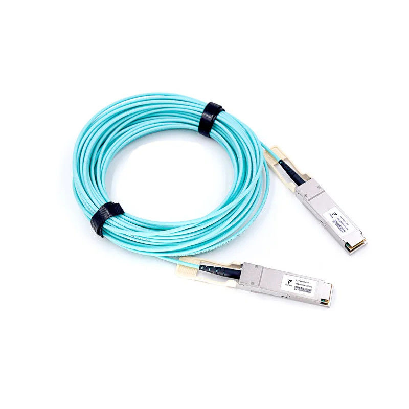 Assemblaggio del cavo QSFP-40G 100G 200G 1m 2m 3m 5m 10m OM2 OM3 OM4 AOC Cable ottico attivo personalizzato QSFP+ QSFP28 QSFP56 QSFP-DD