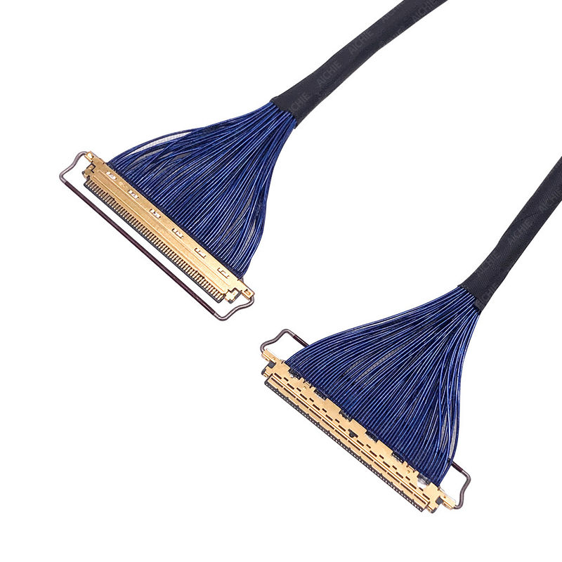 Cablaggi coassiali Lvds ultra-fini per display a LED con bloccaggio argentato, produttori di cablaggi affidabili