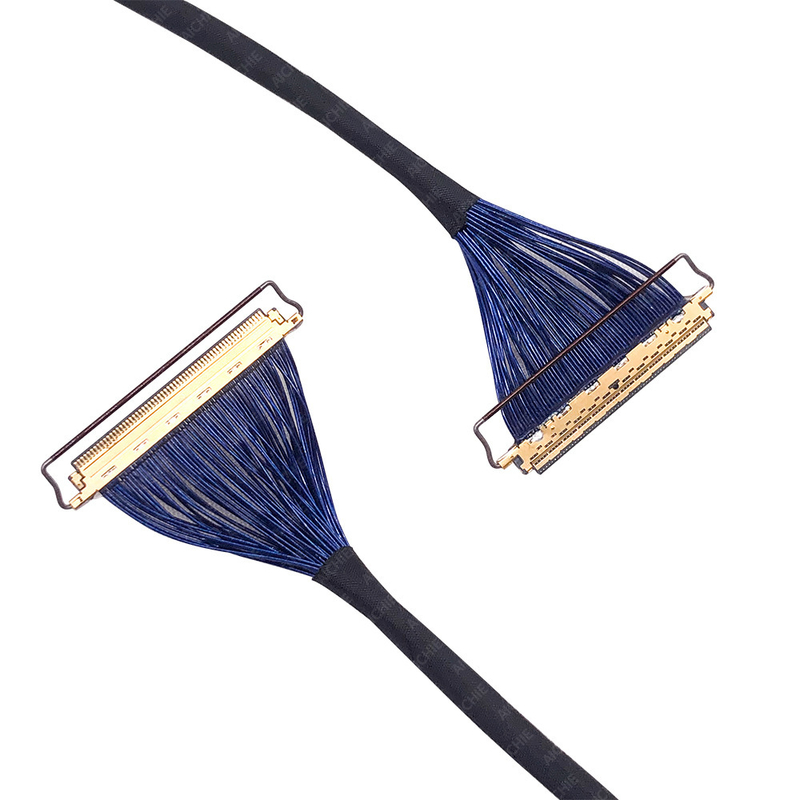 Cablaggi coassiali Lvds ultra-fini per display a LED con bloccaggio argentato, produttori di cablaggi affidabili