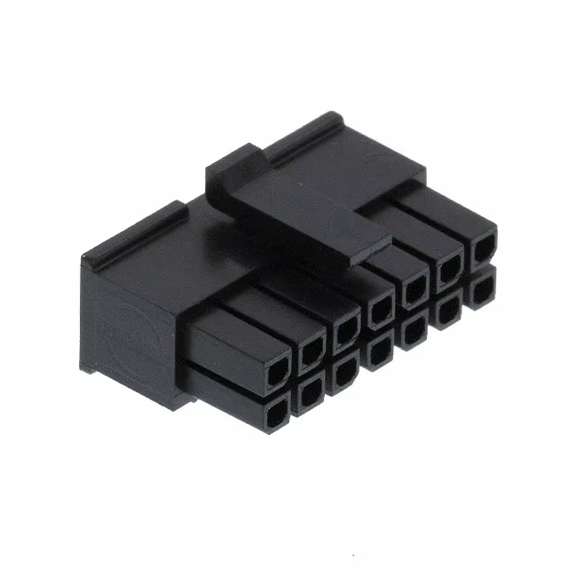 Alloggiamento connettore Micro-Fit 3.0 Molex 43045-1200 con doppia fila, 4 circuiti, 4 pin e passo da 3 mm