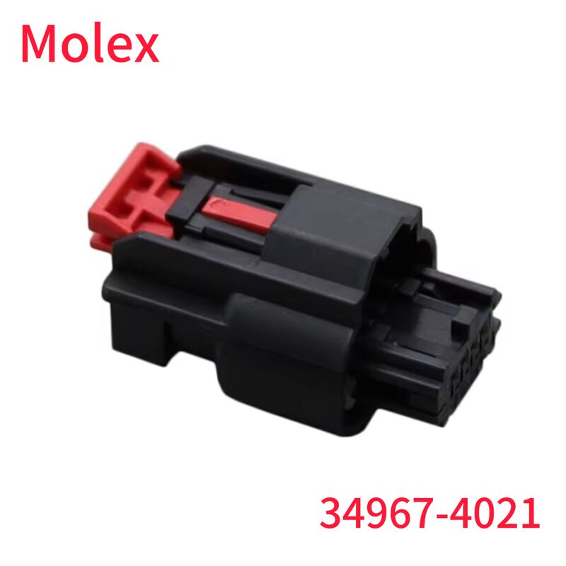 Molex 34967-4021 Cassa di connettore per auto a 4 pin nero con clip di blocco rosso, connettore Molex originale