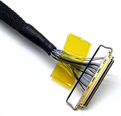 Applicazione elettronica Black Custom LVDs Wire Harness LCD Cable Assembly for Display Panel